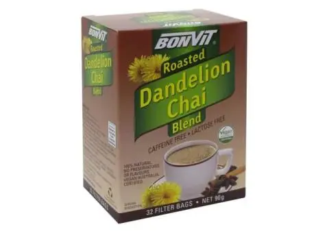 Boost Digestion & Balance Naturally with Bonvit Roasted Dandelion Chai Filter Bags