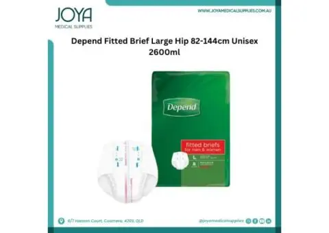Depend Fitted Brief Large Hip 82-144cm Unisex 2600ml - Joya Medical Supplies
