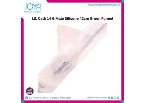 I.S. Cath 14 G Male Silicone 42cm Green Funnel - Joya Medical Supplies