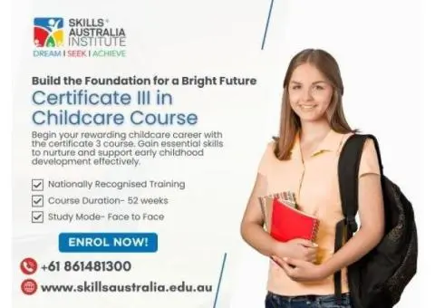 Apply for Cert 3 Early Childhood Education and Care in Perth