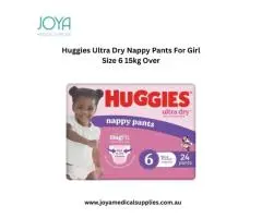 Huggies Ultra Dry Nappy Pants For Girl Size 6 15kg Over - Joya Medical Supplies