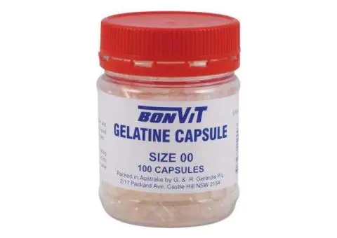 Bonvit Gelatine Size 00 Capsules – Perfect for DIY Health Blends