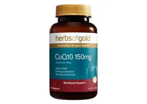 Boost vitality and protect your heart with Herbs of Gold CoQ10 150 mg.