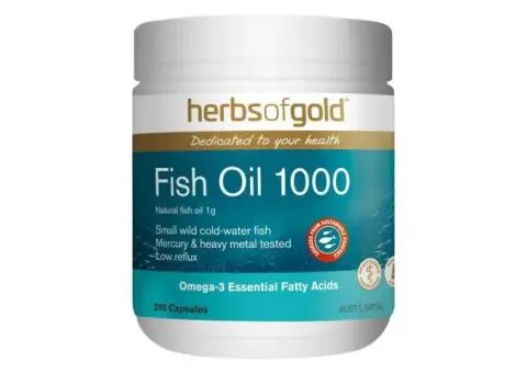 Boost Heart & Brain Health with Herbs of Gold Fish Oil 1000