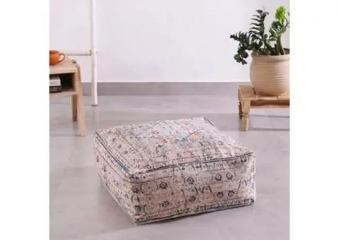 Shop Round Ottoman Online from Linen Connections