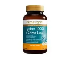 Herbs of Gold Lysine 1000 + Olive Leaf: Dual Action Immune & Cold Sore Support