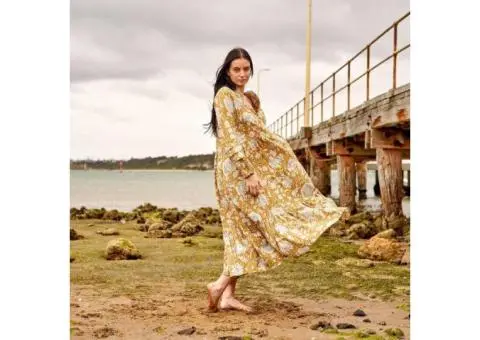 Comfortable and Easy Boho Cotton Maxi Dress