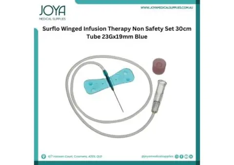 Surflo Winged Infusion Therapy Non Safety Set 30cm Tube 23Gx19mm Blue - Joya Medical Supplies