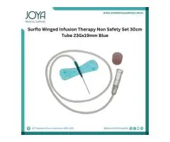 Surflo Winged Infusion Therapy Non Safety Set 30cm Tube 23Gx19mm Blue - Joya Medical Supplies