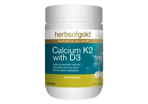 Premium Calcium K2 with D3 to Support Strong Bones, Teeth & Overall Health