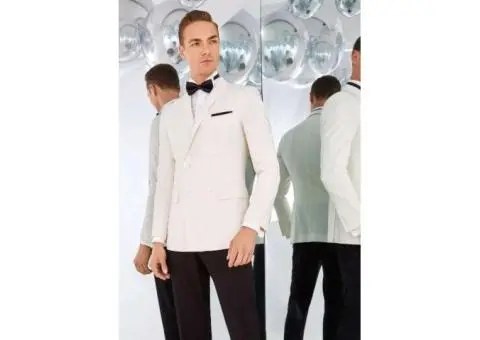 Make an Entrance with a Stylish White Tuxedo