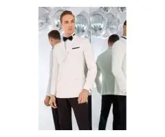 Make an Entrance with a Stylish White Tuxedo
