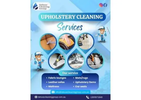 Deluxe Cleaning Group: Upholstery Cleaning Brisbane with Carpet Steam Cleaning