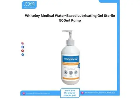 Whiteley Medical Water-Based Lubricating Gel Sterile 500ml Pump - Joya Medical Supplies