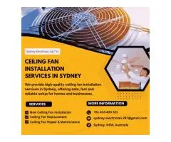 Ceiling Fan Installation services in Sydney