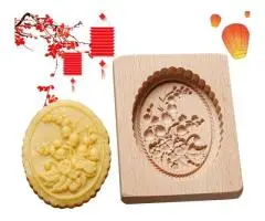 Wooden Cookie Molds - Cookies Stamp Mold Cutter - Molds for Baking, Craft Decoration