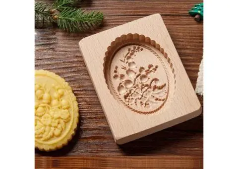 Wooden Cookie Molds - Cookies Stamp Mold Cutter - Molds for Baking, Craft Decoration - 2/6