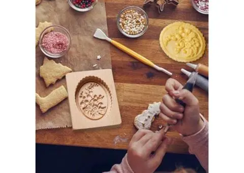 Wooden Cookie Molds - Cookies Stamp Mold Cutter - Molds for Baking, Craft Decoration - 4/6