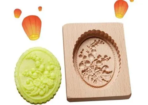 Wooden Cookie Molds - Cookies Stamp Mold Cutter - Molds for Baking, Craft Decoration - 6/6