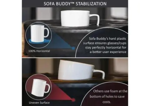 Convenient Couch Cup Holder, Couch Caddy, Sofa Cup Holder. the Perfect Couch A - 4/4