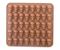 Coffee 40Cavity Skull Head Gummy Jelly Candy Silicone Mould Cake Icetray Chocola