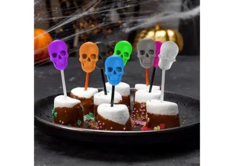 Coffee 40Cavity Skull Head Gummy Jelly Candy Silicone Mould Cake Icetray Chocola - 2/4