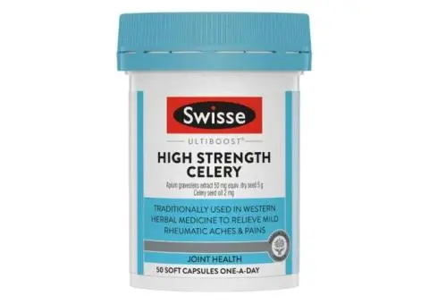 High Strength Celery Capsules for Joint Comfort, Flexibility & Uric Acid Balance