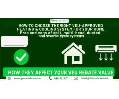 AIR CONDITIONER INSTALLATION WITH VEU REBATES – GREENTASTIC PTY LTD