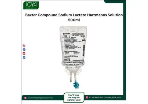 Baxter Compound Sodium Lactate Hartmanns Solution 500ml - Joya Medical Supplies