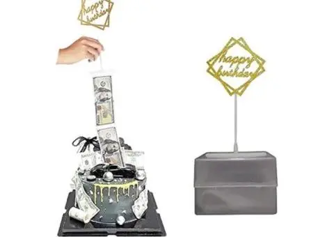 Cake ATM Surprise Birthday Cake Topper Money Box Cake Happy Birthday - 4/5