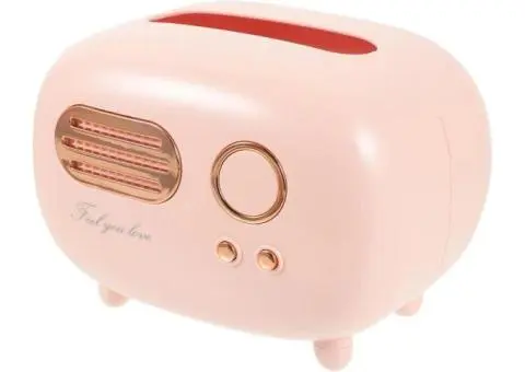 Television Shape Tissue Box Cover Antique Holder Wall-Mounted Storage Case Napki - 1/5