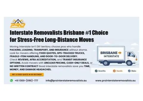 Trusted Interstate Removalists in Brisbane for a Stress-Free Move