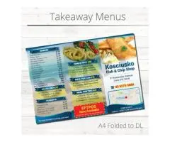 Takeaway Menus Printing That Includes Everything You Need