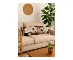 Genuine Cowhide Cushions for Rustic Luxe Décor