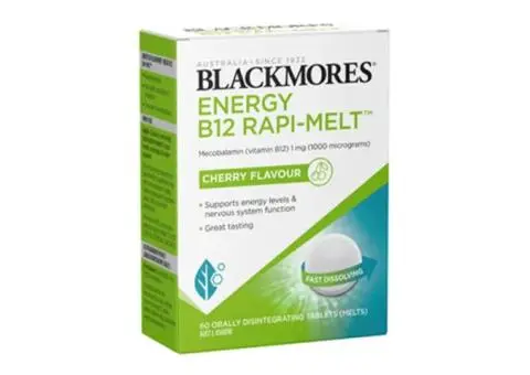 Boost Energy, Support Nerves & Stay Sharp with Blackmores B12 Rapi-Melt Tablets