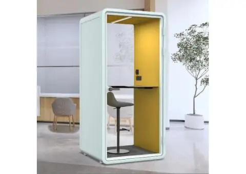 Exquisite Soundproofing Pod Reduces Noise by 30 dB - Blue & Yellow Color