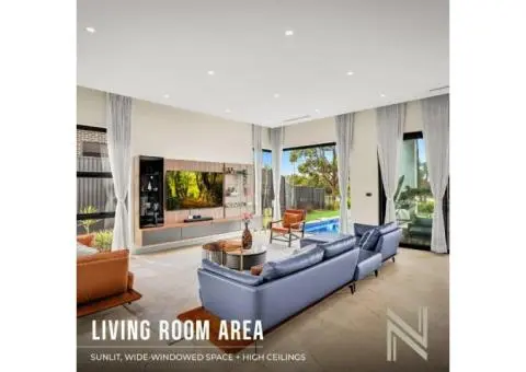 Living Room Area – Bright, Luxurious & Designed for Modern Comfort