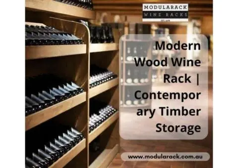 Modern Wood Wine Rack | Contemporary Timber Storage