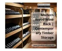 Modern Wood Wine Rack | Contemporary Timber Storage
