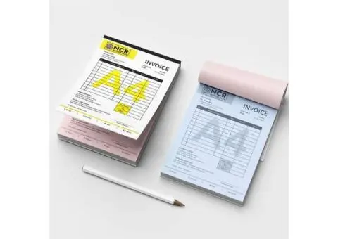 A4 NCR Carbonless Book Printing Sydney – Custom Invoice & Receipt Books