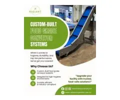 Food grade conveyor systems in Brisbane - Radiant Inspection