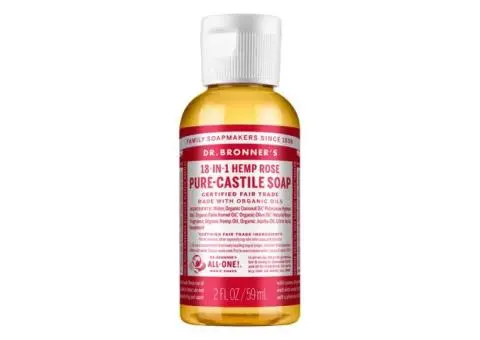 Experience Floral Freshness with Dr. Bronner’s Rose Pure-Castile Liquid Soap