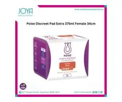 Poise Discreet Pad Extra 375ml Female 34cm - Joya Medical Supplies