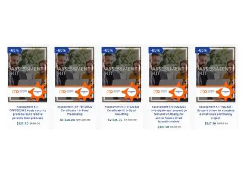 RTO Assessment Resources on Sale | RTO Training Resources