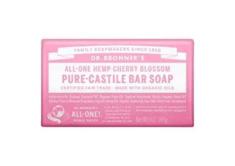 Dr. Bronner’s Cherry Blossom Castile Bar Soap with Organic Oils