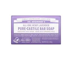 Dr. Bronner’s Pure-Castile Lavender Bar Soap — Organic, Gentle & Comforting