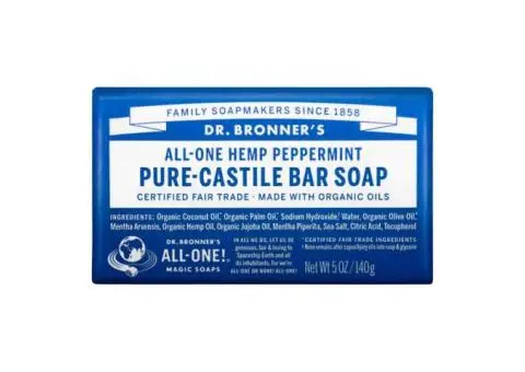 Dr. Bronner’s Pure-Castile Peppermint Bar Soap — Cool, Organic & Refreshing