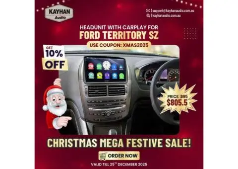 Christmas Mega Festive Sale: 10% Off Ford Territory SZ CarPlay Headunit
