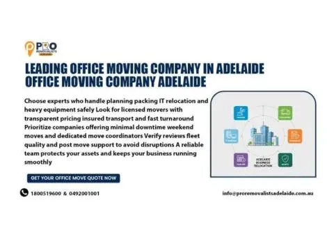 Reliable Office Moving Company in Adelaide for Smooth Business Relocations