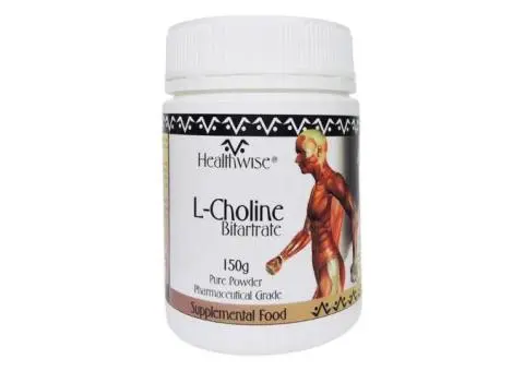 Healthwise L-Choline Bitartrate Powder for Brain & Nervous System Support